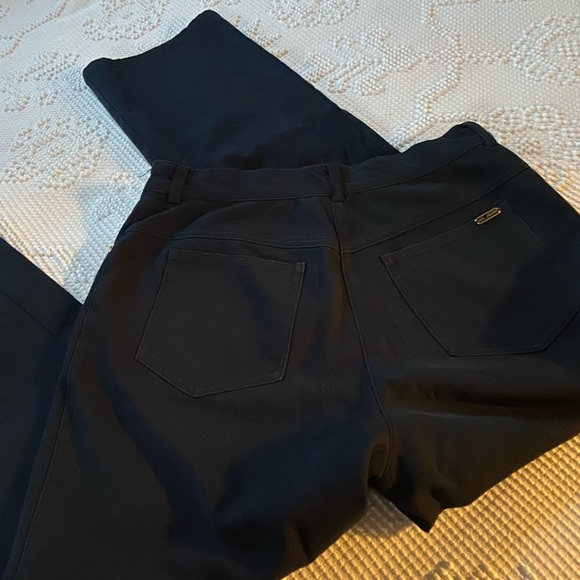 St. John Sport By Marie Gray Sz 8 Black High-Waisted Straight Leg Trousers - Picture 4 of 7